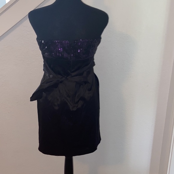 Purple sequin top/ black dress - Picture 2 of 2